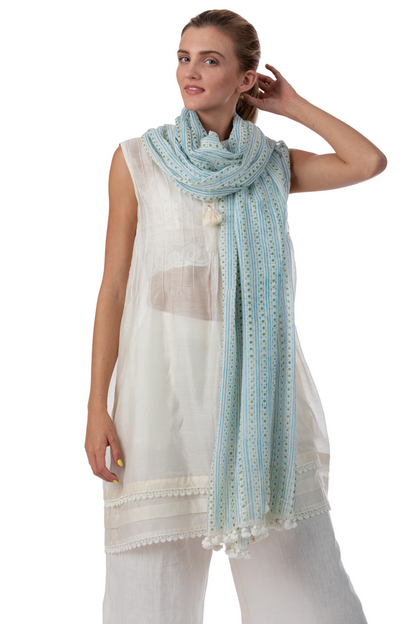 Dora Blue Green Scarf