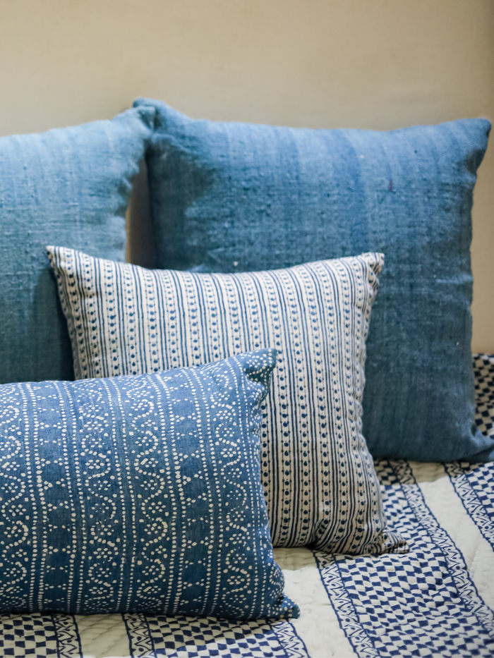 Dora Indigo Decorative Pillow Cover