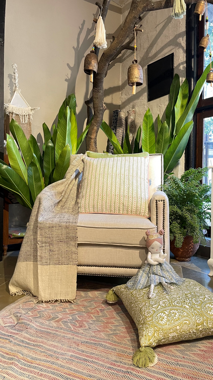 Dora Pistachio & Rose Decorative Pillow Cover