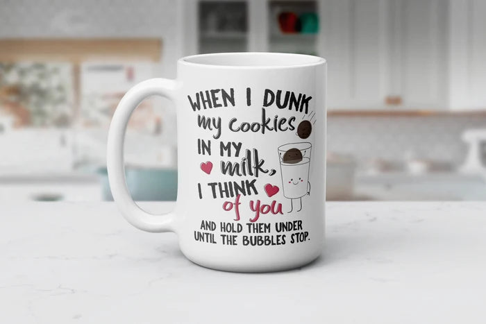 Dunking Delights | Funny Cookies & Milk Coffee Mug | 1314 Creations
