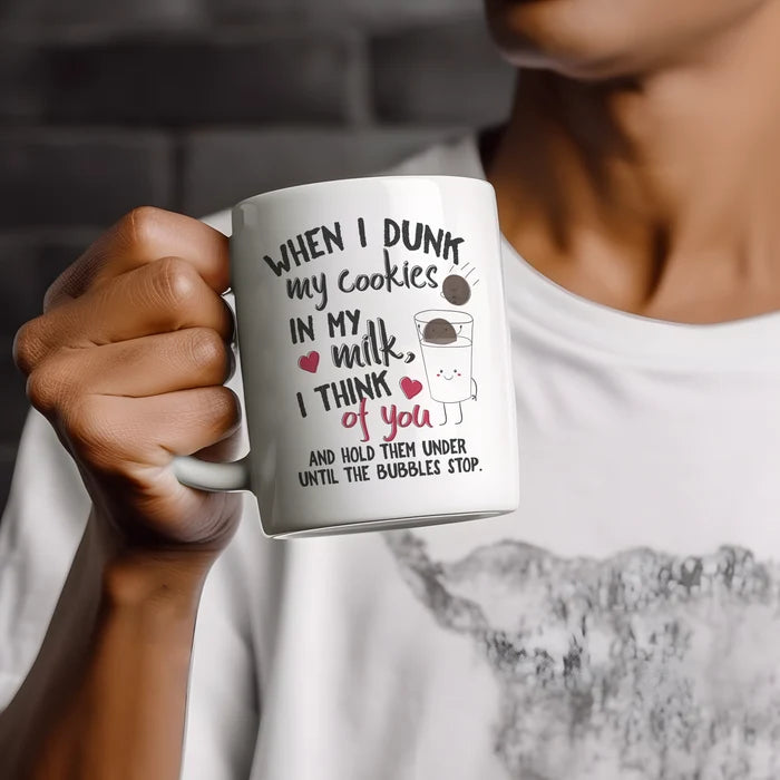 Dunking Delights | Funny Cookies & Milk Coffee Mug | 1314 Creations