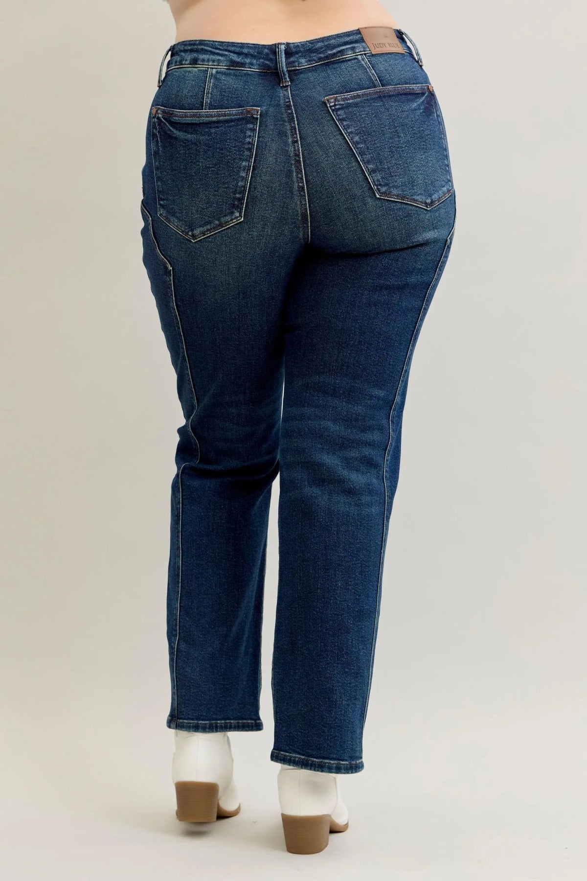 Hazel Blues® | Judy Blue Seam Detail Straight Leg Jeans