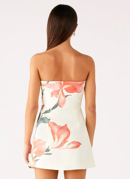 Denby Strapless Mini Dress Siena Floral