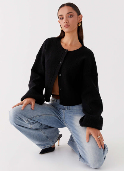 Daphne Knit Cardigan Black