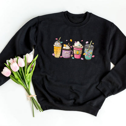 Easter Drinks Spring crewneck sweatshirt, product photo 2