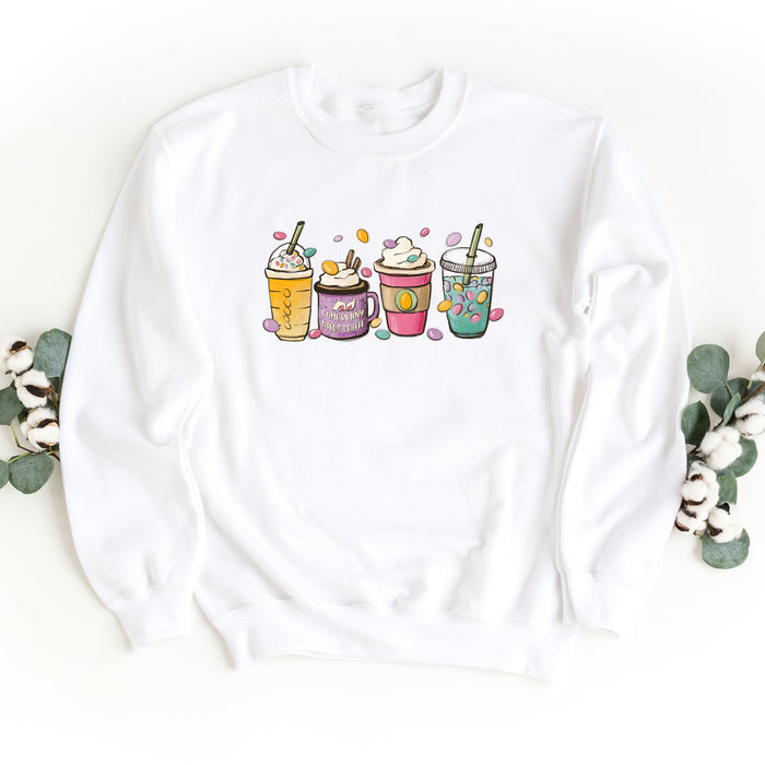 Easter Drinks Spring crewneck sweatshirt, product photo 3