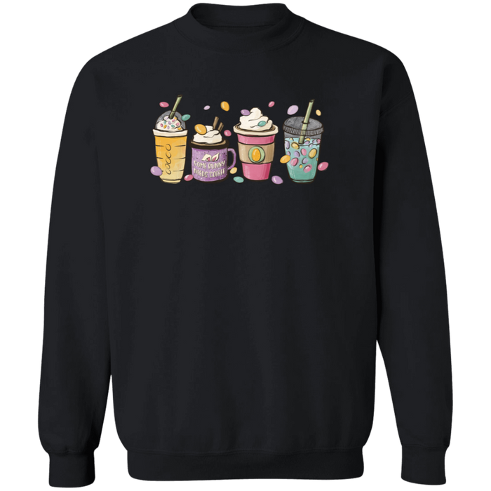 Easter Drinks Spring crewneck sweatshirt in Black