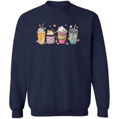 Easter Drinks Spring crewneck sweatshirt in Navy