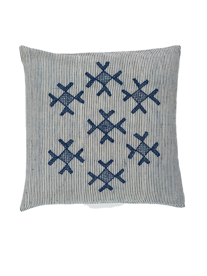 Ejiro Hand-Embroidered Pillow Cover