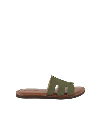 Emia Suede Sandals - Kaki