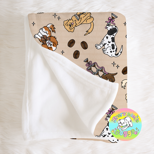 Espresso Pups - Minky Blanket