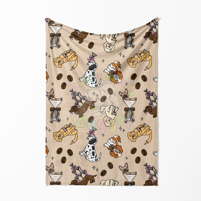 Espresso Pups - Minky Blanket