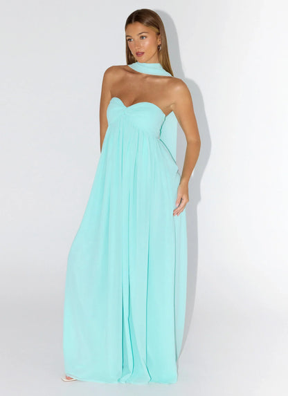 Celestino Scarf Maxi Dress Aqua