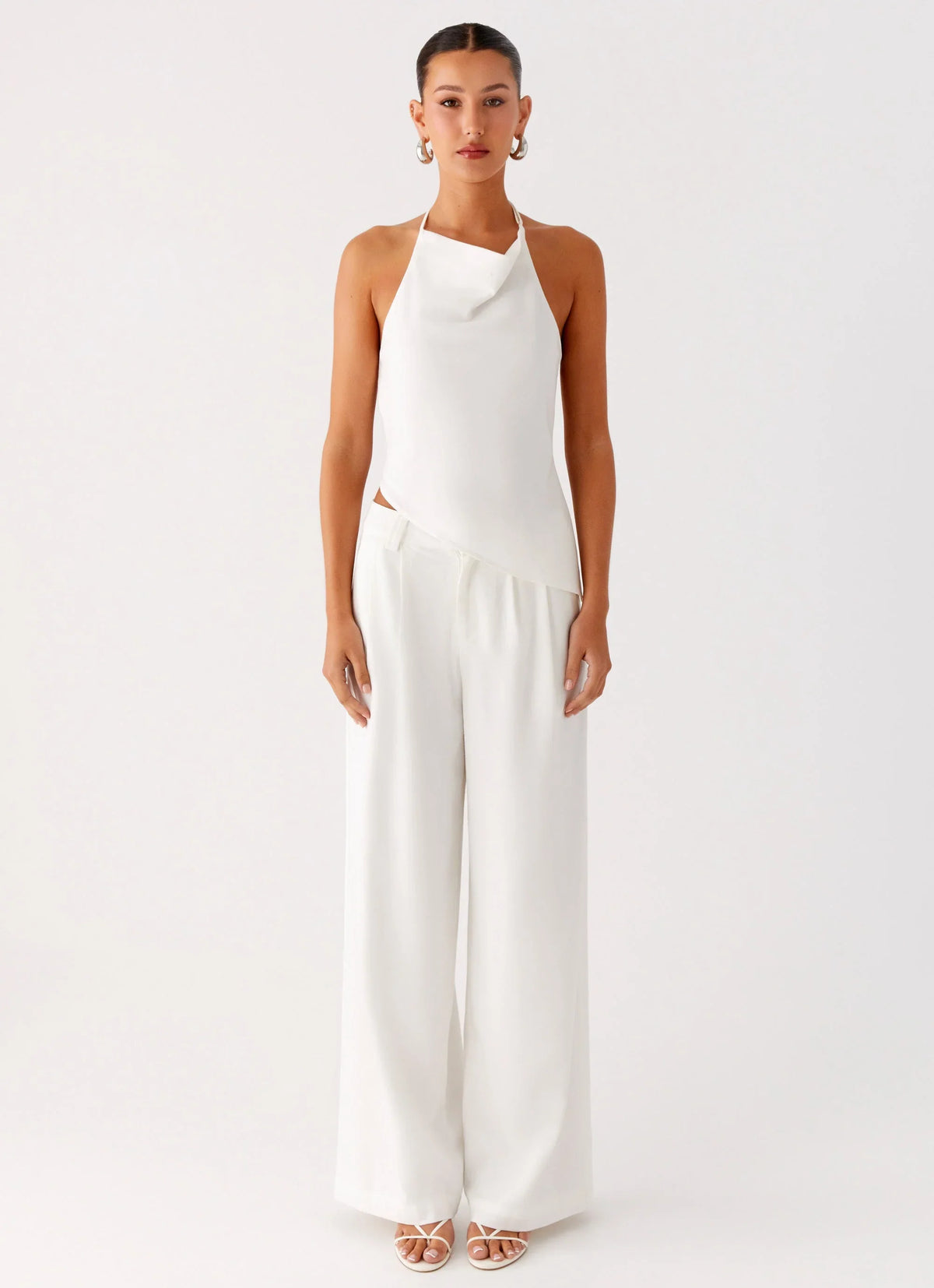 Delong Backless Linen Top White