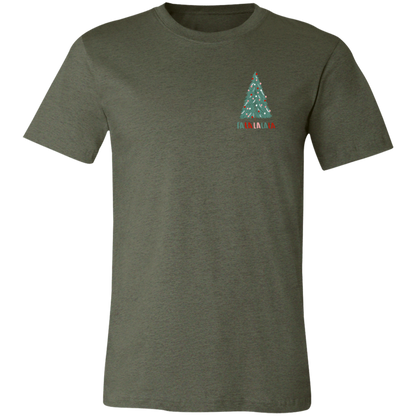 Fa La La La La graphic t-shirt in Heather Military Green