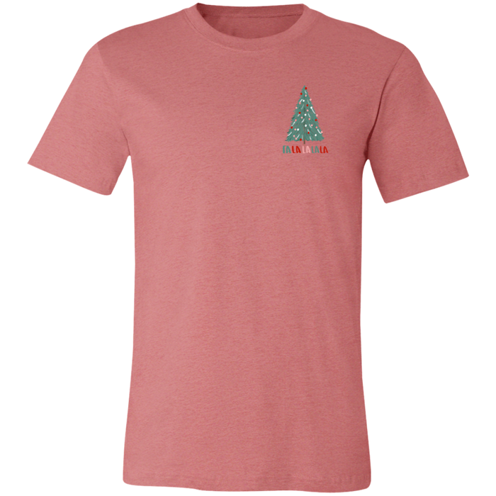 Fa La La La La graphic t-shirt in Heather Mauve