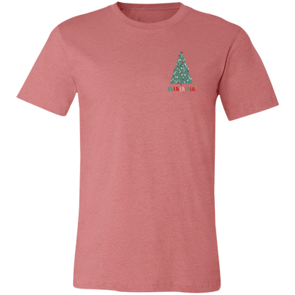Fa La La La La graphic t-shirt in Heather Mauve