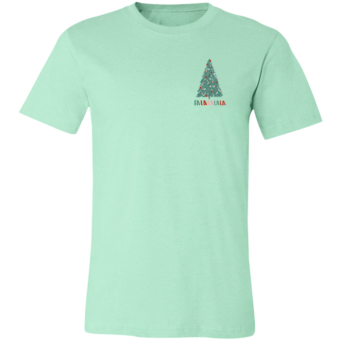 Fa La La La La graphic t-shirt in Heather Mint