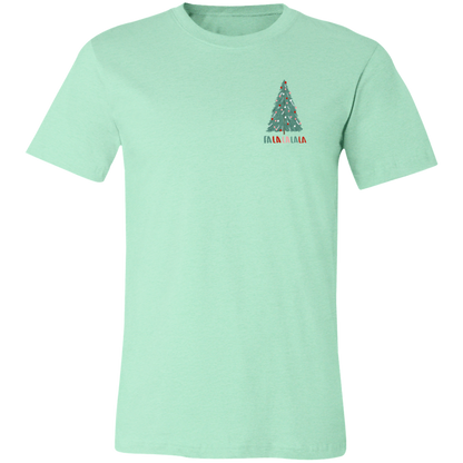 Fa La La La La graphic t-shirt in Heather Mint