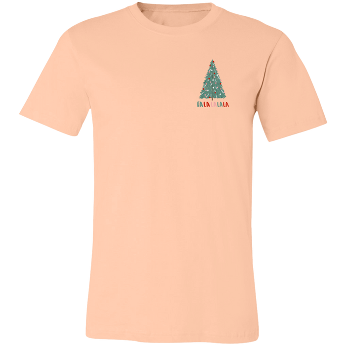 Fa La La La La graphic t-shirt in Heather Peach