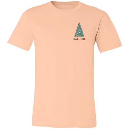 Fa La La La La graphic t-shirt in Heather Peach