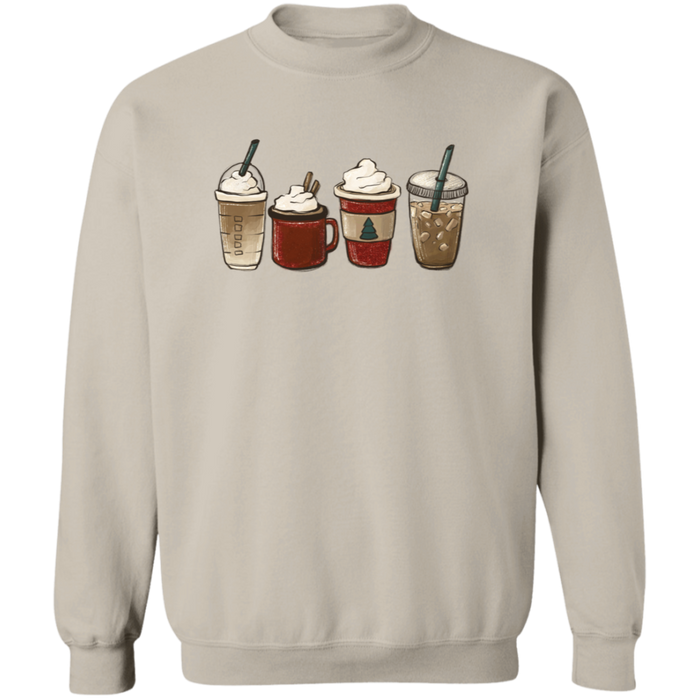 Festive Drinks Crewneck in Sand