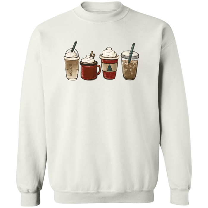 Festive Drinks Crewneck in White