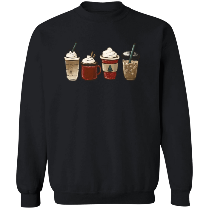 Festive Drinks Crewneck in Black