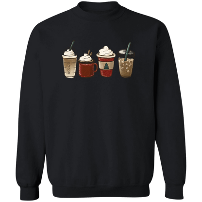 Festive Drinks Crewneck in Black