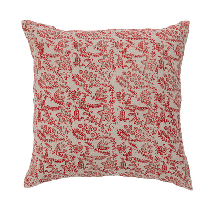 Fleur Coral Clay Natural Decorative Pillow Cover