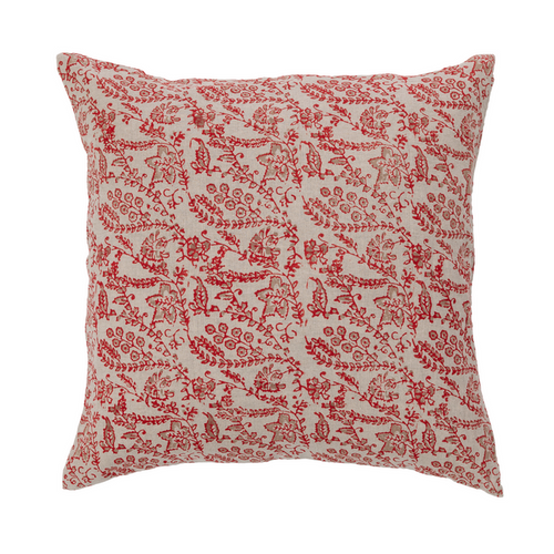 Fleur Coral Clay Natural Decorative Pillow Cover