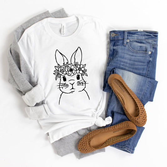 Floral Bunny graphic t-shirt