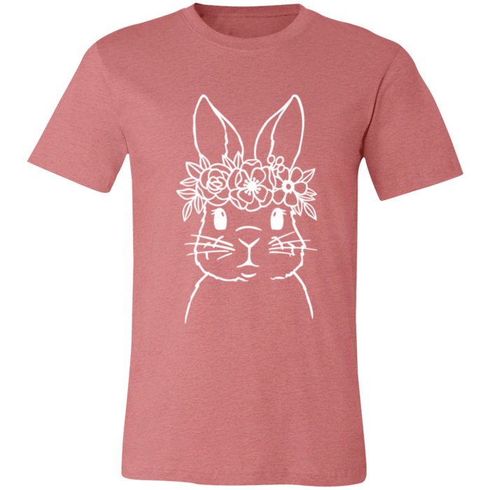 Floral Bunny graphic t-shirt in Heather Mauve