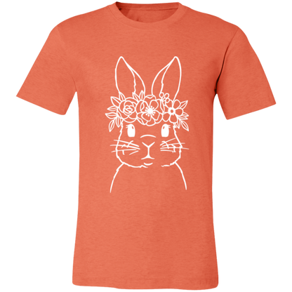 Floral Bunny graphic t-shirt in Heather Orange