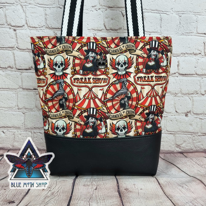 Freak Show Tote Bag with Zip