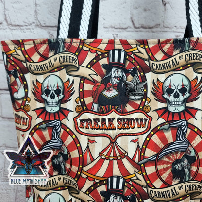 Freak Show Tote Bag with Zip