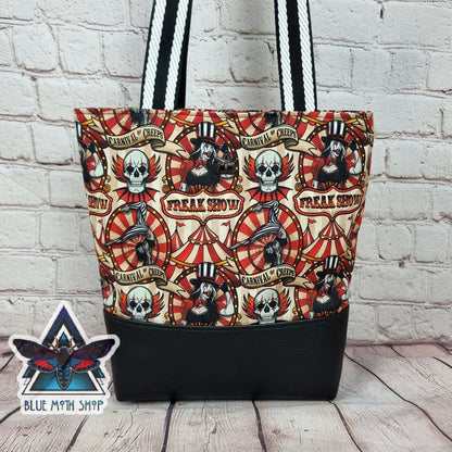 Freak Show Tote Bag with Zip