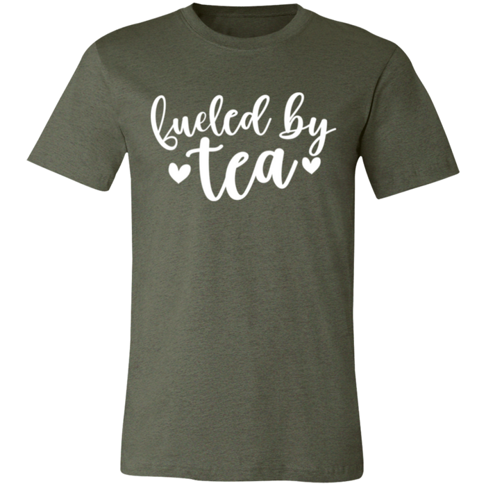 Fueled by Tea graphic t-shirt in Heather Military Green