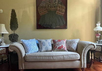 Gardenia Cornflower Blue Decorative Pillow Cover