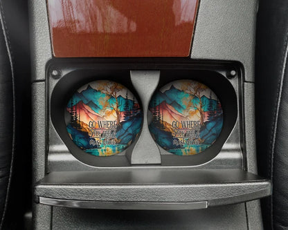 Go Where You Feel Most Alive | Car Coaster Set