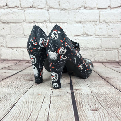 Goth Christmas 4inch heels with staps