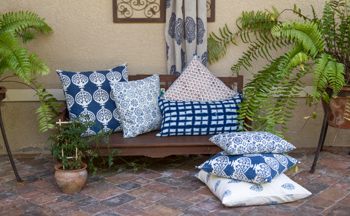 Grande Stars Indigo Decorative Pillow
