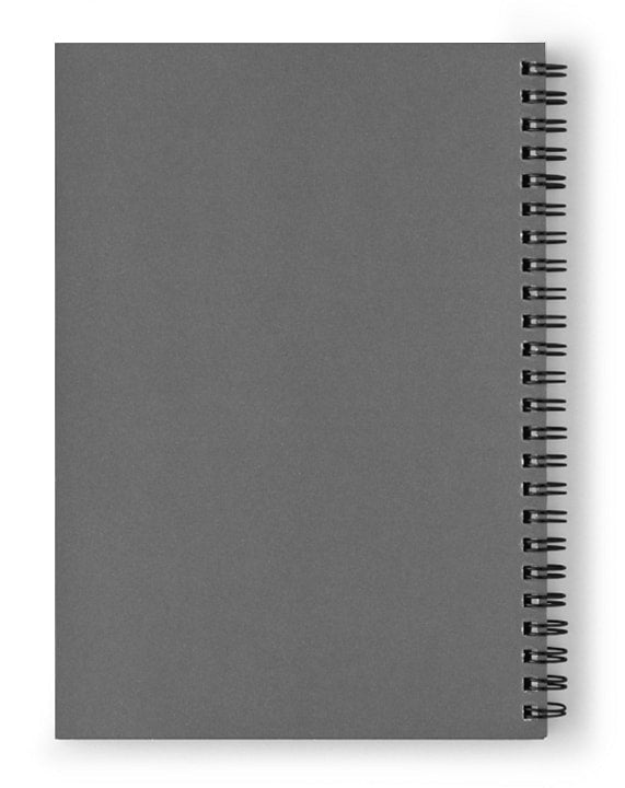 Grey Easter Bunny with Flowers - Spiral Notebook