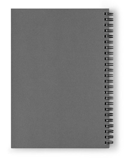 Grey Easter Bunny with Flowers - Spiral Notebook