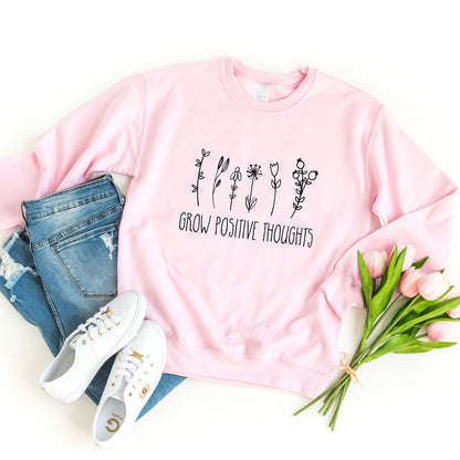 Grow Positive Thoughts crewneck sweatshirt, product photo 3