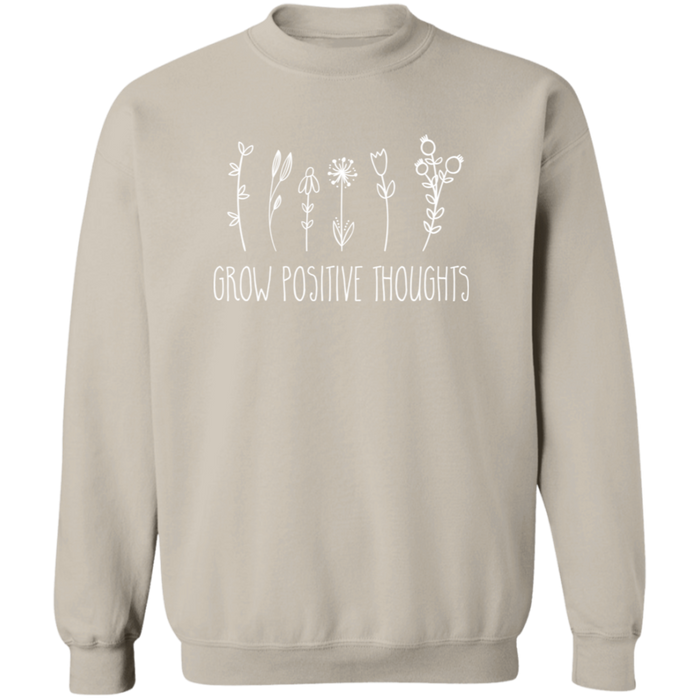 Grow Positive Thoughts crewneck sweatshirt in Sand