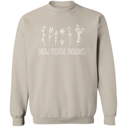 Grow Positive Thoughts crewneck sweatshirt in Sand