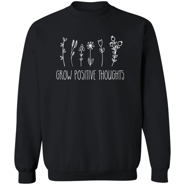 Grow Positive Thoughts crewneck sweatshirt in Black