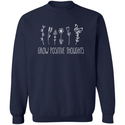 Grow Positive Thoughts crewneck sweatshirt in Navy
