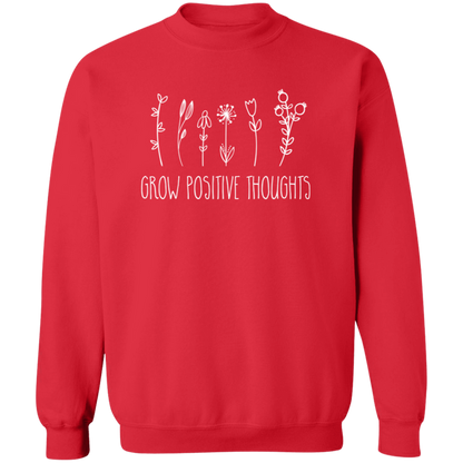 Grow Positive Thoughts crewneck sweatshirt in Red